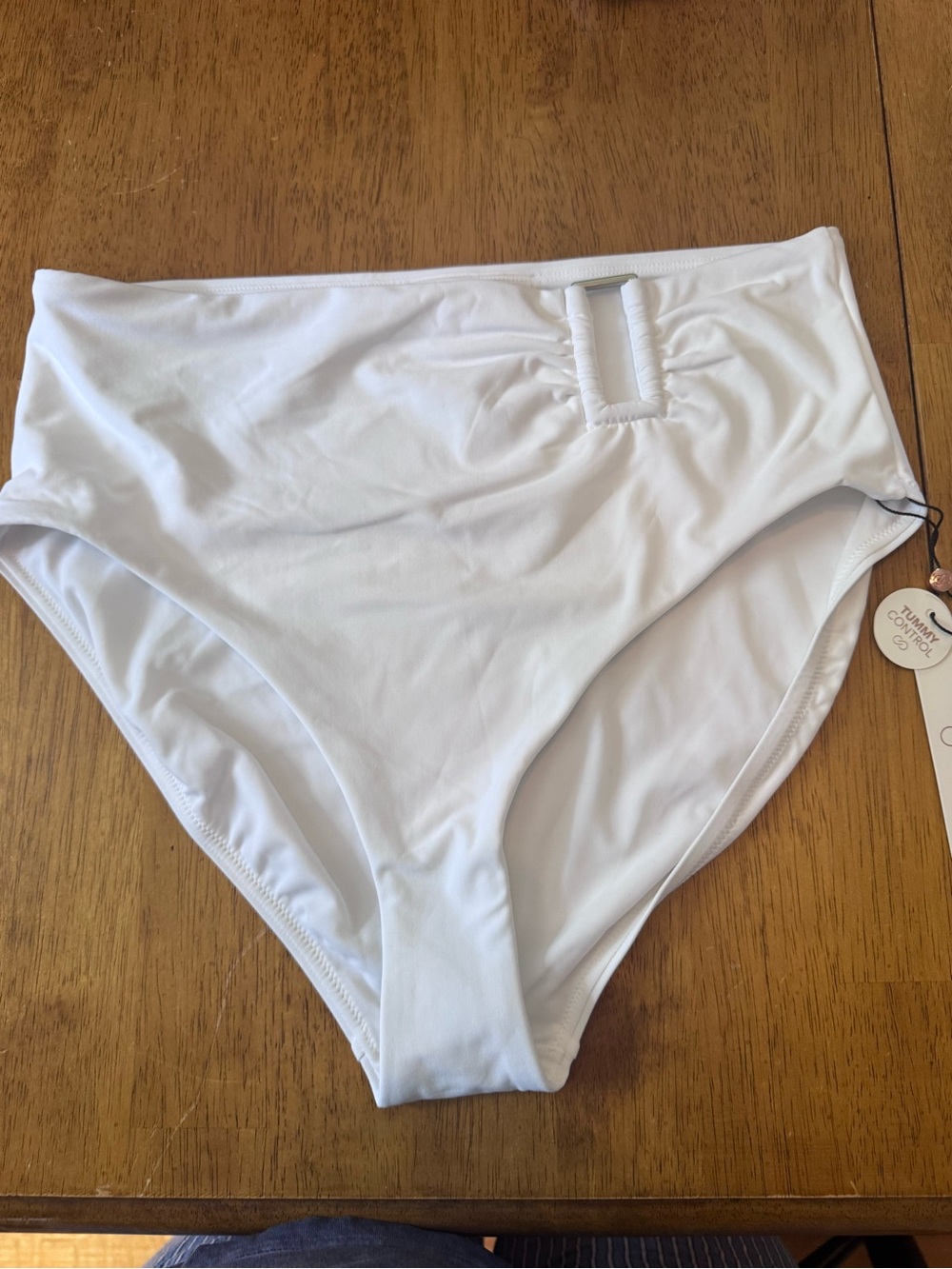 CALIA by Carrie Underwood White High-Waist Bikini Bottom NWT size Medium